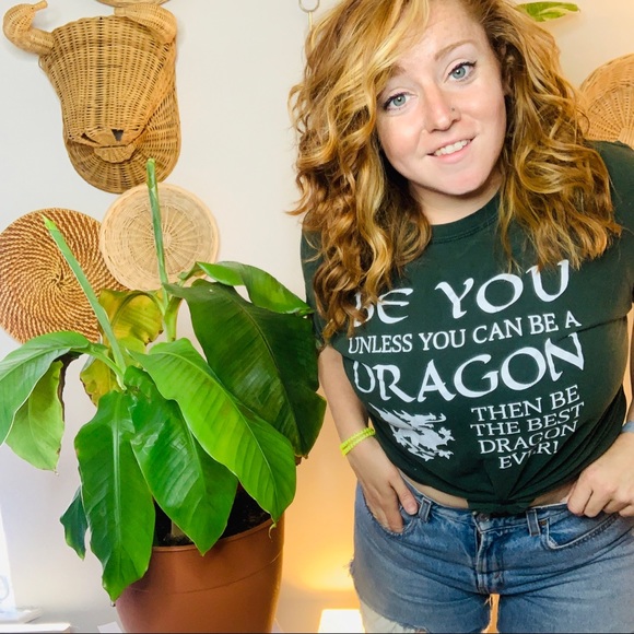 Vintage Tops - vintage vsco 90s dragon graphic boyfriend tee